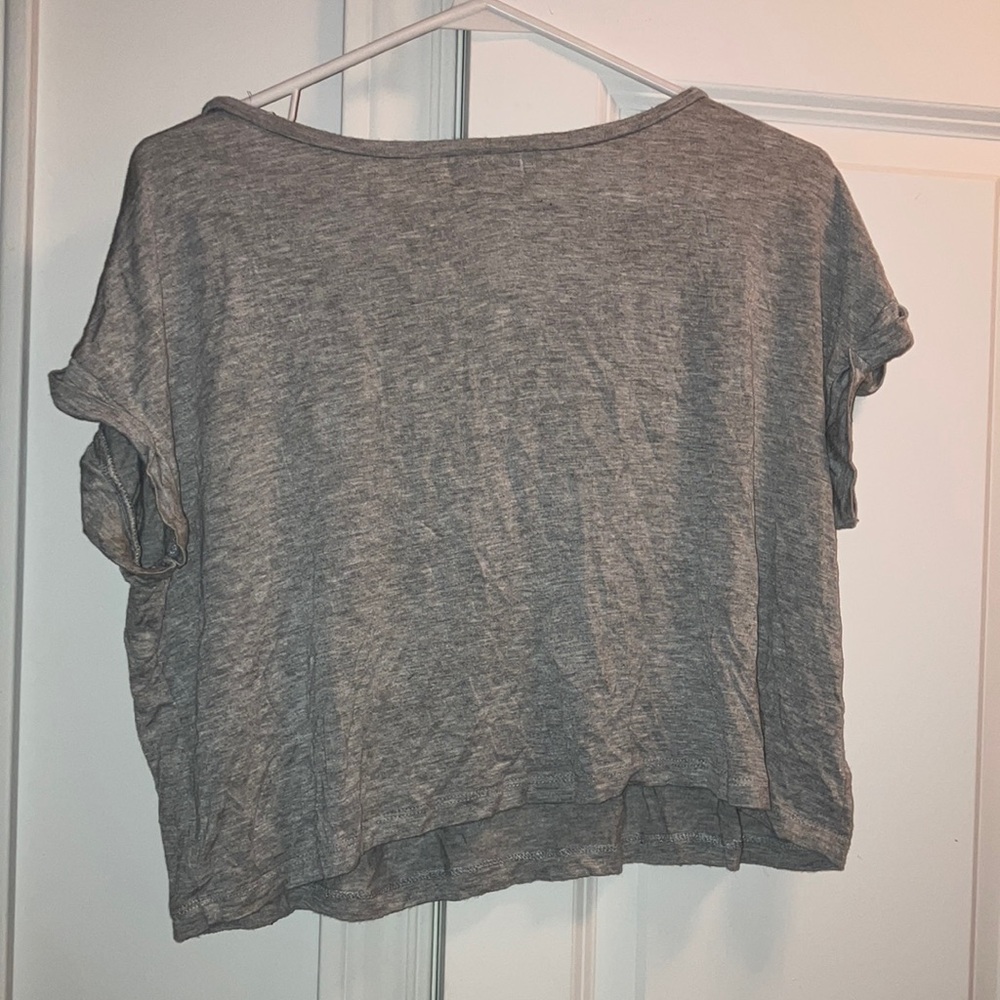 Cropped Gray Women's Top - Picture 5 of 7